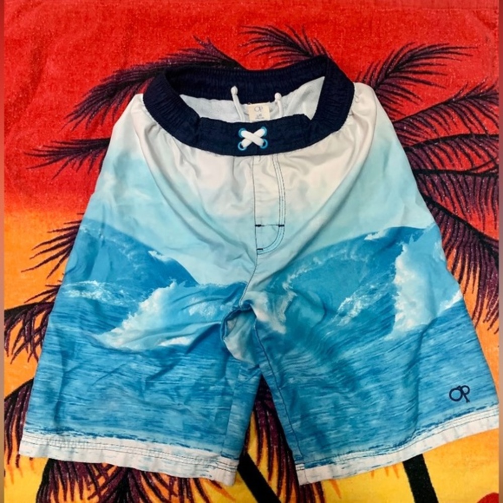 OP | Drawstring Swim Trunks with undergarment | Boys Size 12